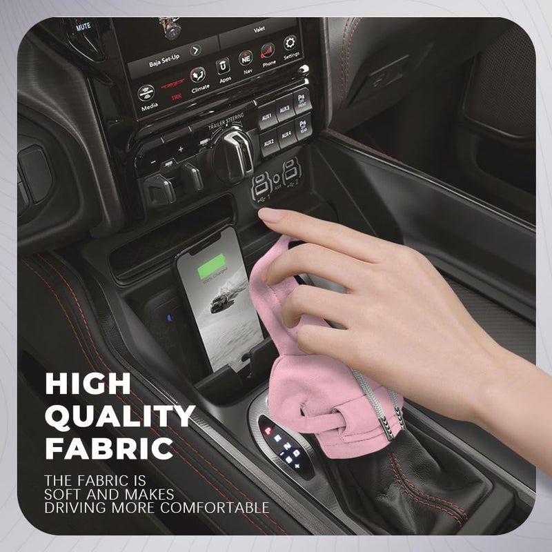 RGOAANC Gear Shift Hoodie, Gear Shift Cover, Fashionable Hoodie Automotive Gear Shift Knob Protector, Car Accessories Mini Sweater Gear Shift Knob Cover for Car Gear Shift Levers (Pink) - Image 4